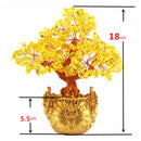 Feng Shui Crystal Money Tree for Wealth Luck Office LivingRoom Decor 7-Inch