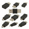 10PCS OTG 5 Pin F/M mini Changer Adapter Converter USB Male to Female Micro P6V8