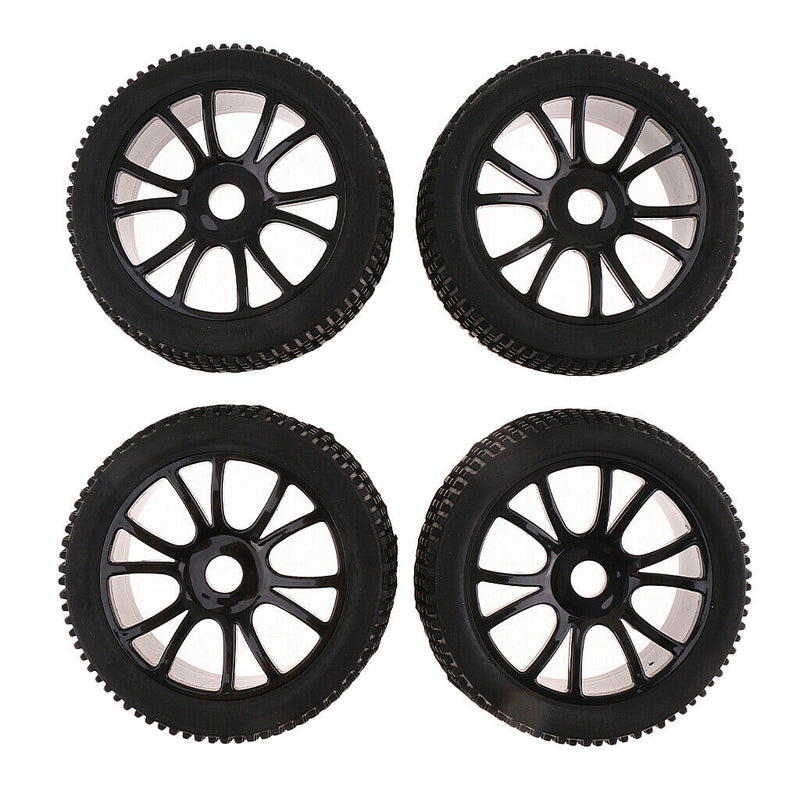 4 Pieces 17mm Hub Wheel Rim & Tyres for HSP HPI1:8  RC Car Buggy