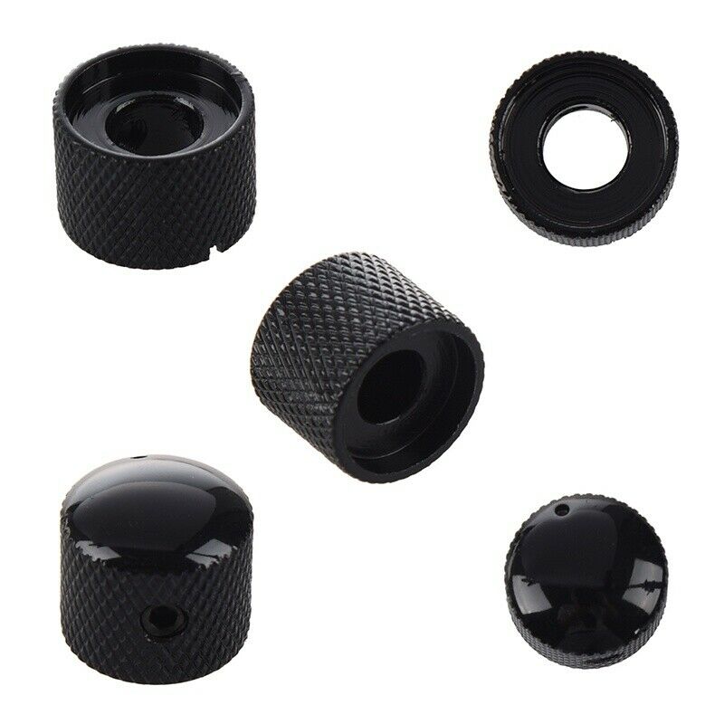 Dual Concentric Volume Tone Blend Control Knob Electric Guitar Parts Black