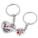 2pcs/lot Heart-shaped keychain Couple Valentine's Day Lover Gift Secret love BX