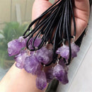 1pc Necklace Natural Amethyst Crystal Stone Pendant Healing Mineral Jewelry