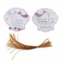 24pcs Thank You Tags Mermaid Shell Tags with String Gift Box Packaging Labels LJ