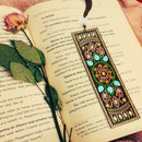 DIY Special Shaped Diamond Painting Leather Bookmark with Tassel Office Supplies