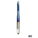 2X(5Pcs M3/M4/M5/M6/M8 Hand Tap Set Blue Coating Hss Metric Straight Flute