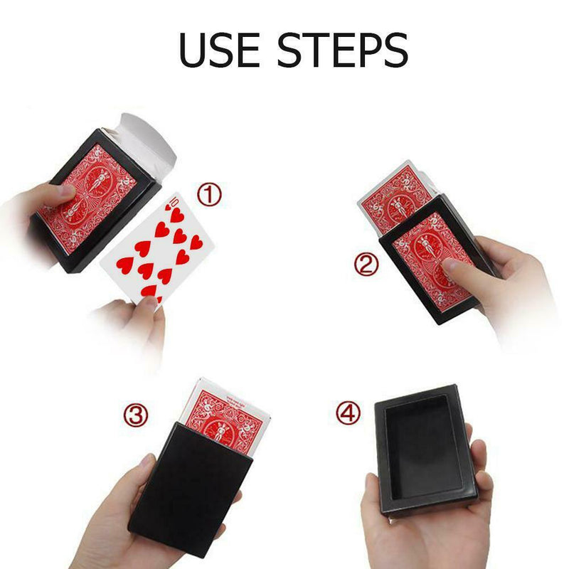 Fun Poker Vanishing Case Amazing Playing Card Magic Poker Disappearing Box hv2n