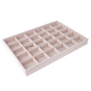 30 Grids Velvet Jewelry Display Tray Organizer Holder Storage Case Showcase