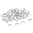 50x M + 50x L Fishing Spoons Blades Spinner Folded Clevises for Lure Steel