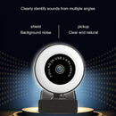 2K USB Webcam Auto Focus Computer Webcam PC Camera Web Cam w/ Ring Fill Light