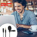 Portable Lavalier Microphone 3.5mm Jack Lapel Mic for Interview Recording
