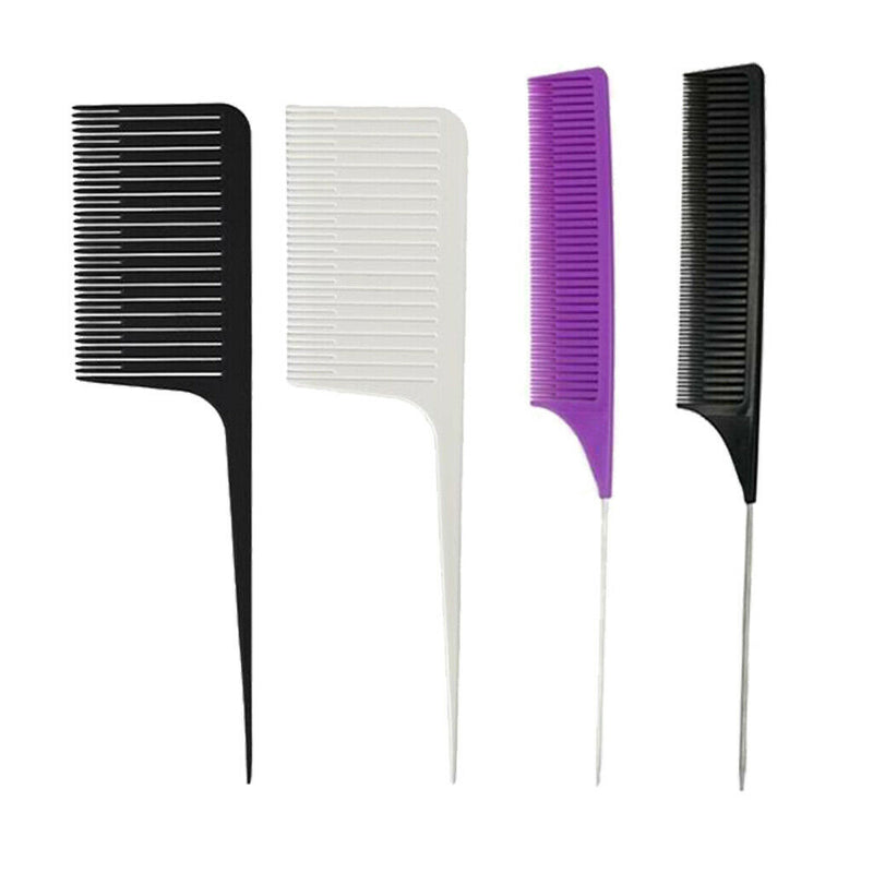 4Pcs Pro Fine One-way Sectioning Weave Highlighting Foiling Hair Comb Tool