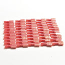 50X Red Fully Insulated Nylon Female Spade Crimp Connectors Terminals 22-16A ME