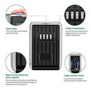 Lock Box 4 Digit Combination Waterproof Box Aluminum Alloy Weather Resistan