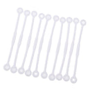 40pcs Tennis Squash Racket Vibration Dampeners Shock Absorber Strips White