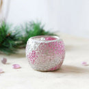 Mosaic Glass Tealight Candle Holder Candlestick for Wedding DIY Decoration_B