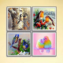 4 Pack Birds DIY 5D  Diamond Painting Kits Full Drill Cross Stitch Home Decor
