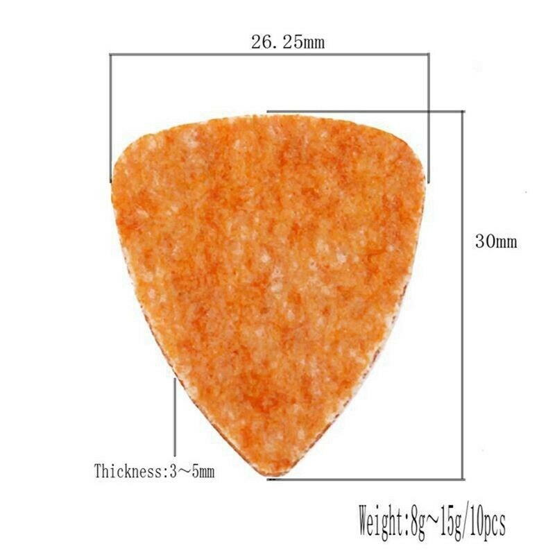 10 pcs Guitar Picks Guitar Part Accessories Stiff Felt Ukulele Guitar Plect