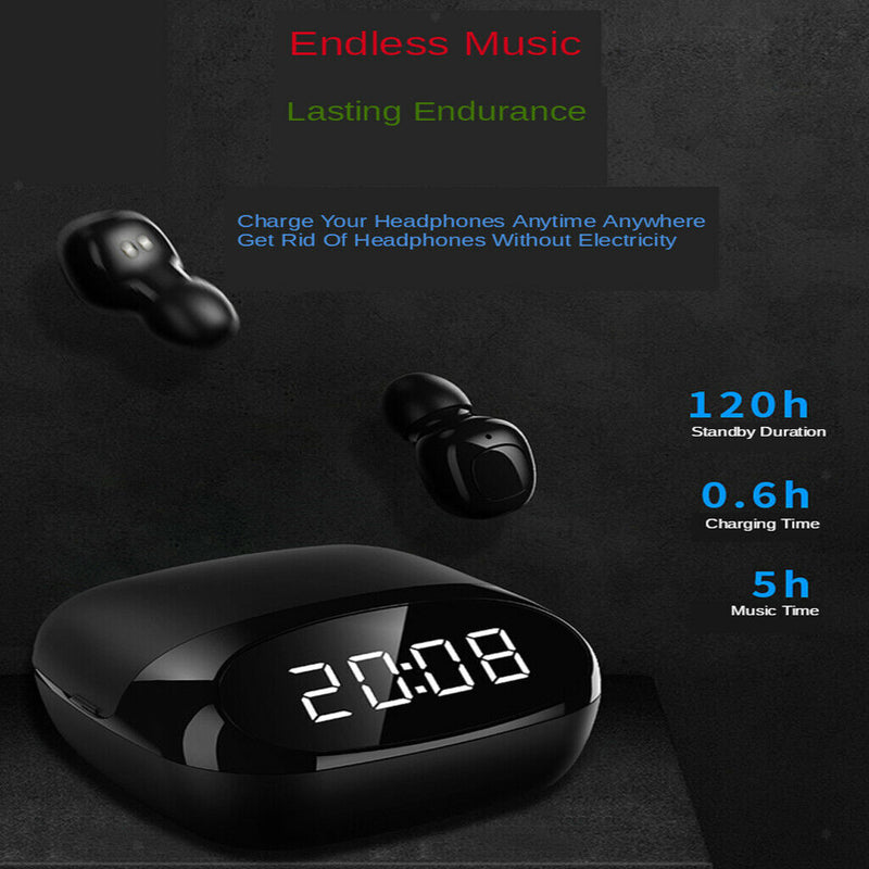 Earbuds Sweatproof Headset 5.0 & Charging Case Stereo 600mAh for Meeting