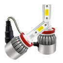 Pair H11 COB LED Headlight Kits 3200LM FOG Light Bulb 6000K Driving DRL Lamp