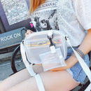 Women's Shoulder Bag PVC Jelly Transparent Messenger Tote Handbags Purse 3C