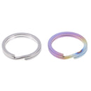 2Pcs 18mm Titanium alloy key ring flashlight clip keychain circle3C