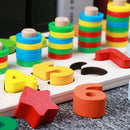 Wooden Numbers Counting Stacking Learning Mathematical Toys for Kids