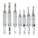 7*Door Lock Hinge Drill Bit Set Self Centering Hinge Drill Bit For Wood P GEJ