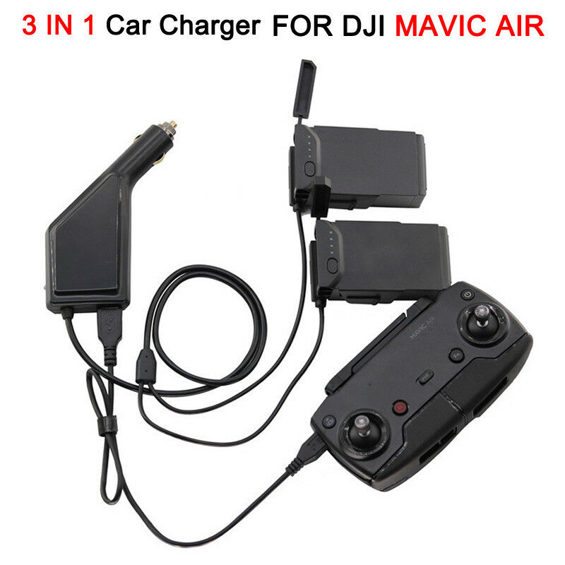For DJI Mavic Air Drone 3 in 1 Battery Remote Control USB Charging Car Charger