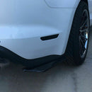 2PC Universal Carbon Fiber Rear Bumper Lip Diffuser Splitter Canard Protector CY