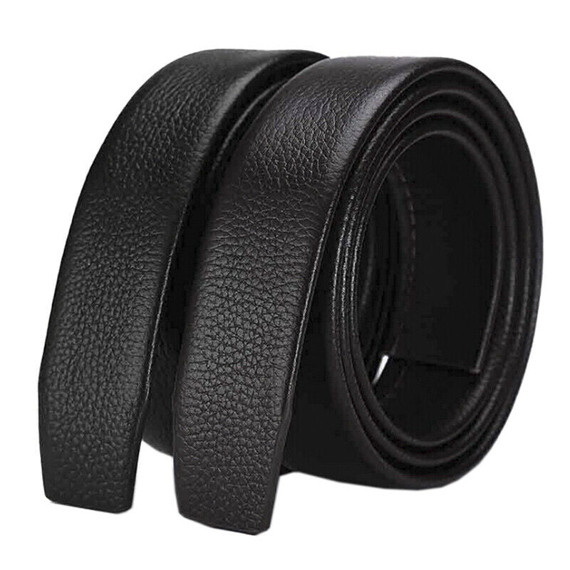 Men's Leather Belt Headless Double-sided Lychee strip Automatic Buckle Waistb Cy