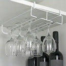 Kitchen Wine Glass Storage Rack, Double Row Cupboard Wine Glass Hanging HookE1U4