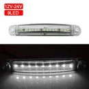 2pcs 9LED Truck Side Marker Light Tail Parking Turn Signal Lamp (White)