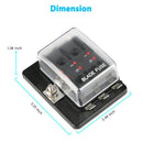 Fuse Panel Motorcycle 6 Way LED Indictor Light Blade Box Circuit Fuse Block