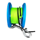 Lightweight Aluminum Alloy Scuba Diving Finger Spool Reel 50m Line Bolt Snap