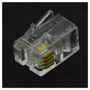 RJ9 4P4C Plug phone Jack Connector 50 pieces, Transparent F8V6