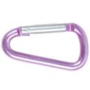 Pink aluminum alloy D-shape spring-loaded gate closure carabiner T9D6