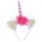 Unicorn Horn Headband Fancy Dress Adults Girls Party Flower Hairband Red