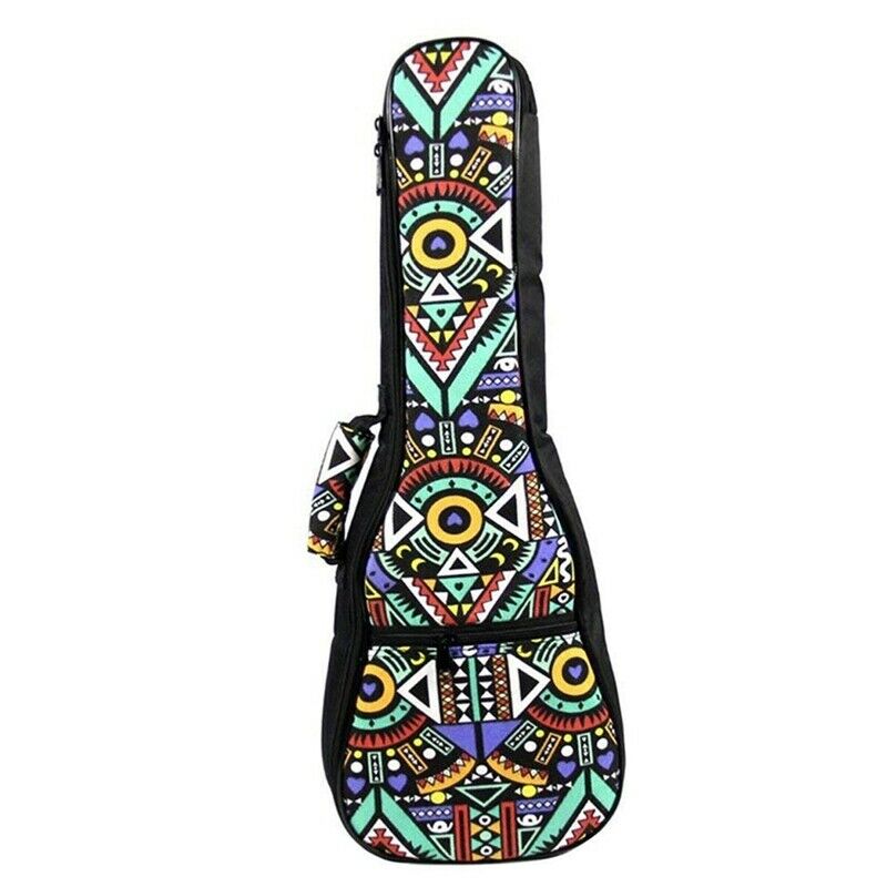 23/24 Inch Double Strap Hand Folk Ukulele Carry Bag Cotton Padded Case For
