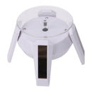 Solar Powered 360 Degree Jewelry Rotating Display Stand Turn Table LED Ligh