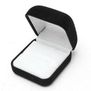 1 Jewel case box black gift rings earrings jewelry velvet display