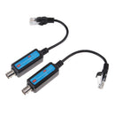 Plastic ABS Video Balun Passive Video Balun IP Over Coaxial Extender Black