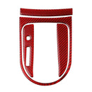 3PCS Rear Red Carbon Fiber Gear Shift Frame Stickers for Ford Mustang 2015-2019