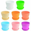 8Pcs Mini Plastic Flower Seedlings Nursery Pot Planter, 4inch Flower Pots W