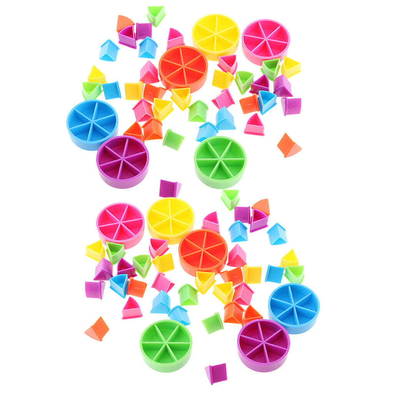 84x Trivial Pursuit Game Pieces Pie Wedges Mathematics Material Training Set