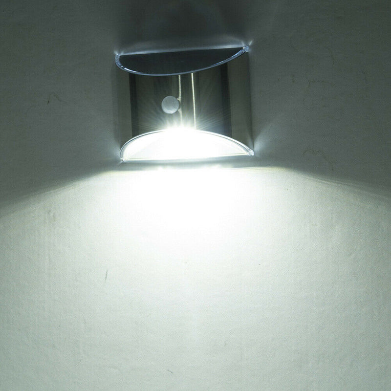 4LED 0.48W Solar Power Light PIR Motion Sensor Security Outdoor Garden Wall Lamp