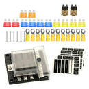 6-Way Car Fuse Box Block Holder with LED Indicator 12V-32V Marine SUV Yacht