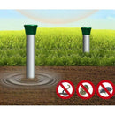 2 Pcs Ultrasonic Mole Repeller- Professional Solar Powered Waterproof Outdo L4O3