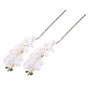 2Pcs Artificial 12 Head Orchid Phalaenopsis Flower Home Garden Decoration