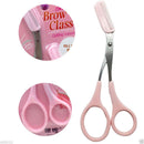1Pcs Stainless Steel Eyebrow Hair scissors Comb Makeup Trimmer Tweezers Tool New