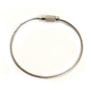5PCS Stainless Steel Wire Keychain Cable Key Ring for Outdoor Travel Hiking